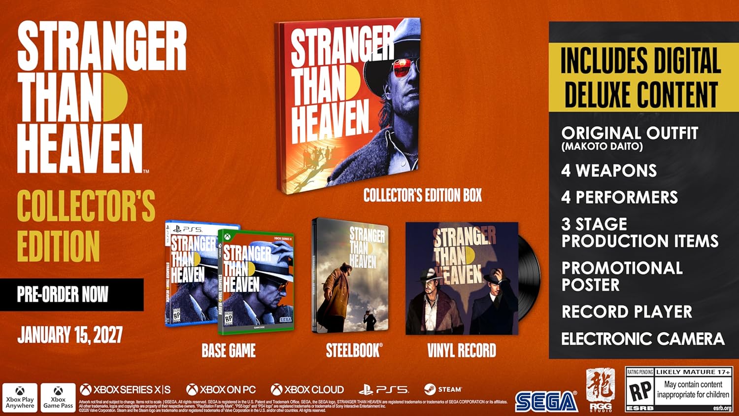 Stranger Than Heaven Collector’s Edition vinyl and SteelBook